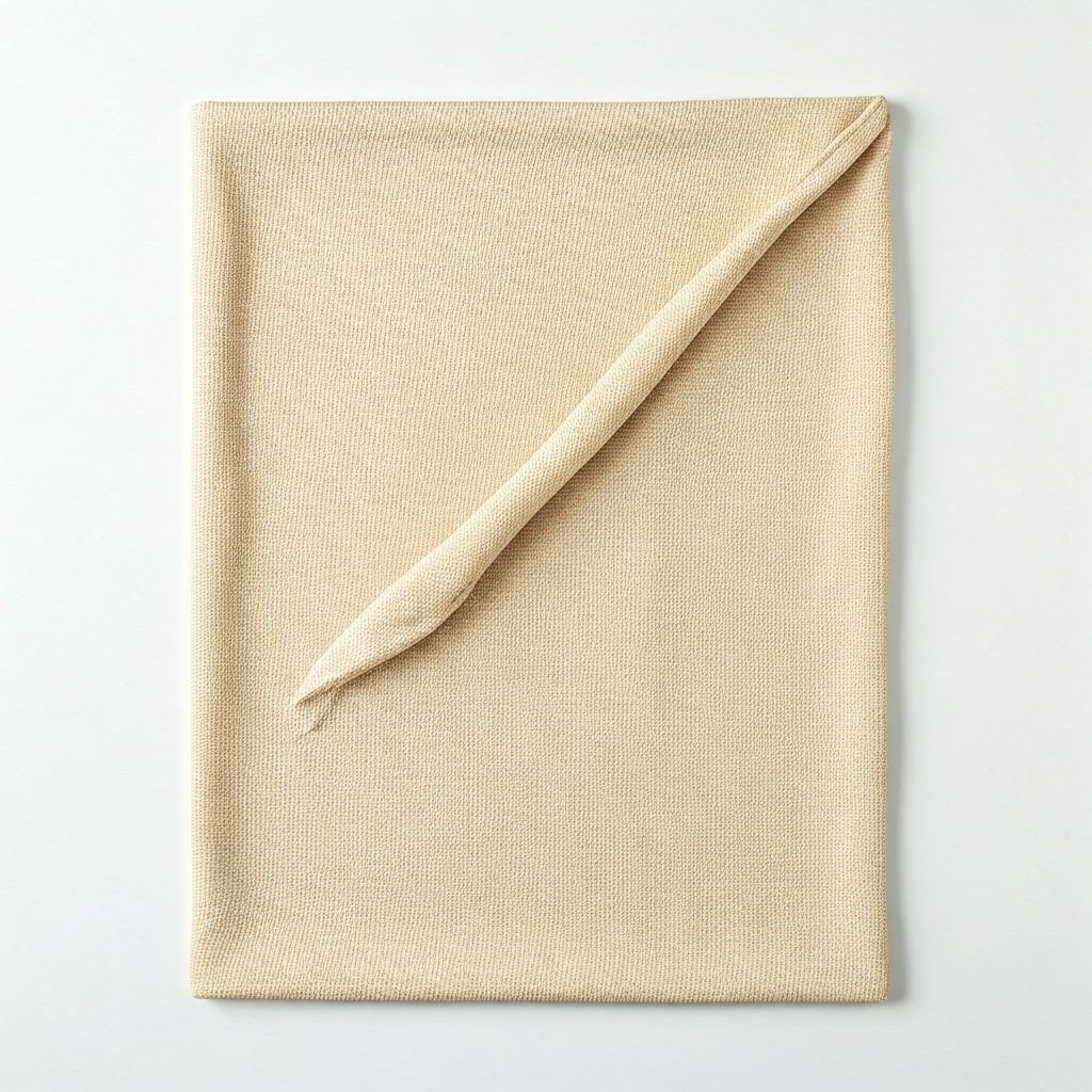 Organic cotton baby blanket with natural texture
